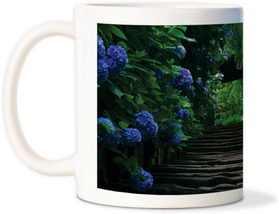 75% OFF on AMY Nature Blue Flowerscoffee Ceramic Mug