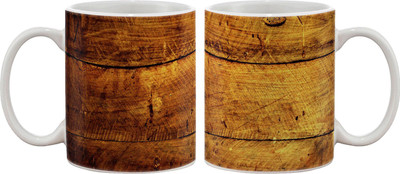 Artifa Wood Texture Porcelain, Ceramic Mug 350 ml Artifa Wood Texture Porcelain, Ceramic Mug 350 ml