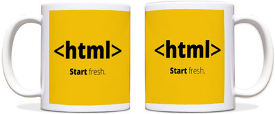 60% OFF on ShopMantra HTML Black Ceramic Mug 300 ml