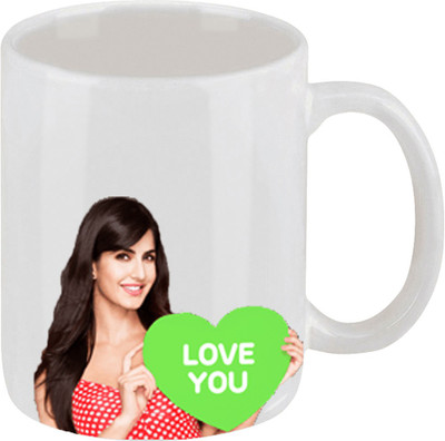28% OFF on Ellicon C111 Katrina Kaif Love You Psd Coffee Ceramic Mug 325 ml