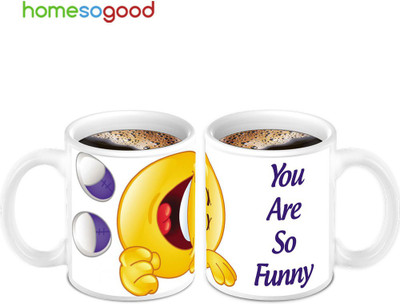 45% OFF on Homesogood I'M Funny From Nature Ceramic Mug 280 ml, Pack of 2 45% OFF on Homesogood I'M Funny From Nature Ceramic Mug 280 ml, Pack of 2