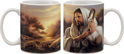 15% OFF on Artifa God Jesus Shepherd Porcelain, Ceramic Mug 350 ml