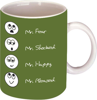 45% OFF on Printland Mixed Emotions Ceramic Mug 350 ml