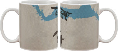 Artifa Rain From Plane Porcelain, Ceramic Mug 350 ml Artifa Rain From Plane Porcelain, Ceramic Mug 350 ml