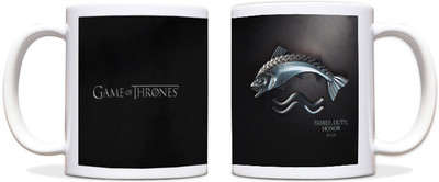 60% OFF on ShopMantra Game of Thrones Tully Black Ceramic Mug 300 ml