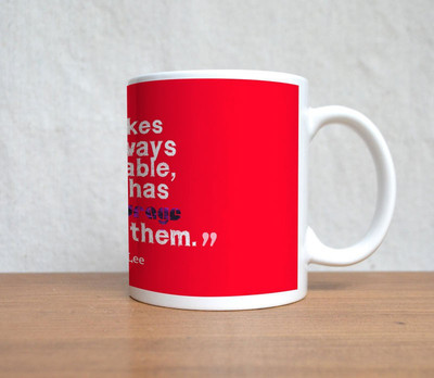 33% OFF on StyBuzz Mistakes Are Always Forgivable Red Porcelain Mug 300 ml