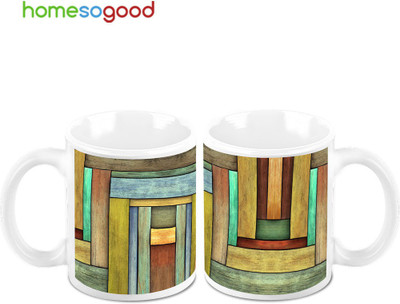 45% OFF on HomeSoGood Colored Wood Planks Ceramic Mug 325 ml, Pack of 2 45% OFF on HomeSoGood Colored Wood Planks Ceramic Mug 325 ml, Pack of 2