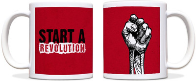 60% OFF on ShopMantra Start a Revolution Black Ceramic Mug 300 ml
