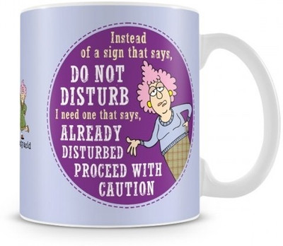 35% OFF on Aunty Acid Do Not Disturb with Background Ceramic Mug 325 ml