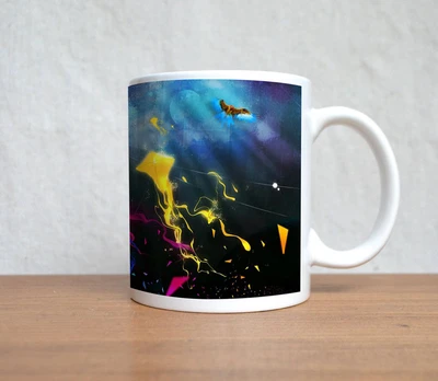 60% OFF on StyBuzz Colorful Kites in Sky Art Ceramic Mug 300 ml