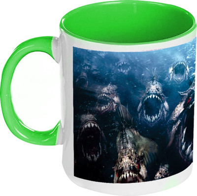 58% OFF on AMY Piranha Inside Green Coffee Ceramic Mug 325 ml 58% OFF on AMY Piranha Inside Green Coffee Ceramic Mug 325 ml