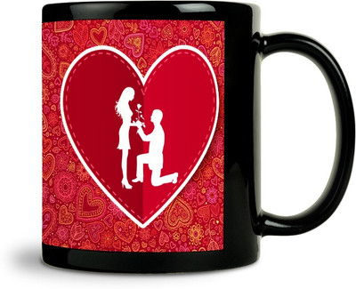 45% OFF on ShopMantra Couple Proposing Heart Ceramic Mug