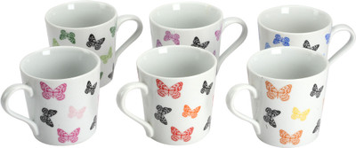 5% OFF on Devnow Butterfly Printed Porcelain Mug Pack of 6 5% OFF on Devnow Butterfly Printed Porcelain Mug Pack of 6