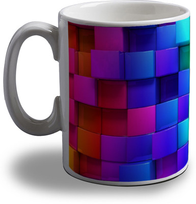 Artifa Colorful Blocks Porcelain, Ceramic Mug 350 ml
