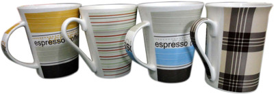 Rcube Love Ceramic Mug 250 ml, Pack of 4 Rcube Love Ceramic Mug 250 ml, Pack of 4