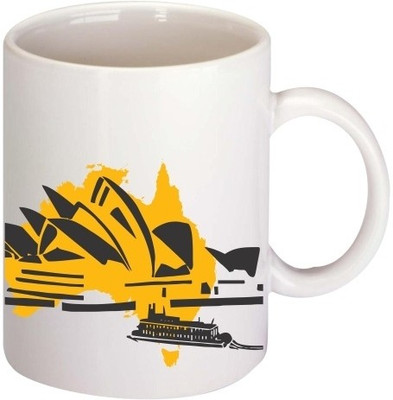 34% OFF on Printland Australia Love Coffee Ceramic Mug 350 ml