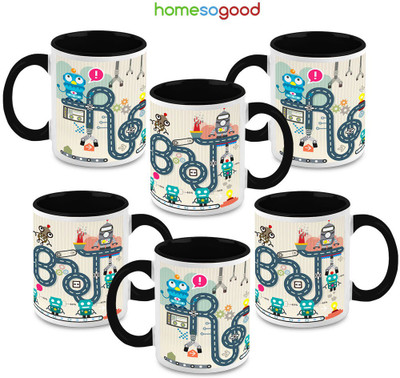 41% OFF on HomeSoGood Robot Factory Ceramic Mug 325 ml, Pack of 6 41% OFF on HomeSoGood Robot Factory Ceramic Mug 325 ml, Pack of 6