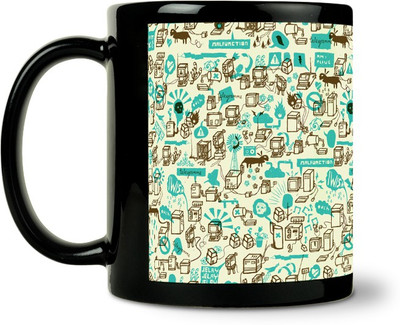 36% OFF on ShopMantra Vintage Tv Pattern Ceramic Mug 300 ml