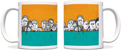 54% OFF on ShopMantra Sketchy Indian Faces Black Ceramic Mug 300 ml 54% OFF on ShopMantra Sketchy Indian Faces Black Ceramic Mug 300 ml