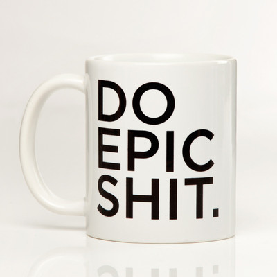 LetterNote Do Epic Shit Frosted Ceramic Mug LetterNote Do Epic Shit Frosted Ceramic Mug