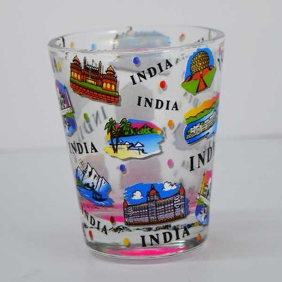 35% OFF on India Souvenirs White Shot Glass with India Expression Design Glass Mug 60 ml 35% OFF on India Souvenirs White Shot Glass with India Expression Design Glass Mug 60 ml