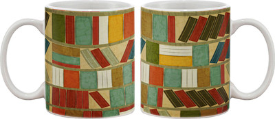 15% OFF on Artifa Books In Rack Artistic Porcelain, Ceramic Mug 350 ml