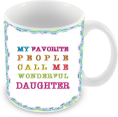 23% OFF on Everyday Gifts Wonderful Daughter Ceramic Mug 325 ml