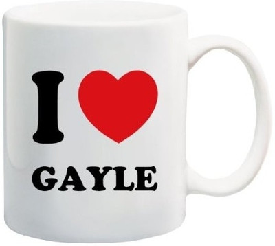 40% OFF on Teeskart I Love Chris Gayle Porcelain Mug 300 ml