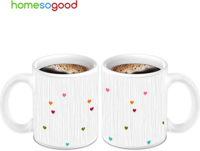 53% OFF on HomeSoGood Love Hearts 2 Mugs Ceramic Mug 280 ml, Pack of 2 53% OFF on HomeSoGood Love Hearts 2 Mugs Ceramic Mug 280 ml, Pack of 2