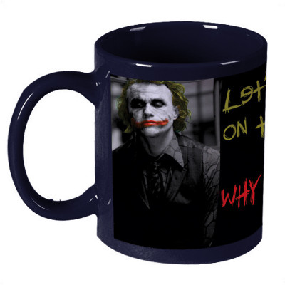 56% OFF on Amy Why So Serious Smile Dark Blue Ceramic Mug 330 ml 56% OFF on Amy Why So Serious Smile Dark Blue Ceramic Mug 330 ml