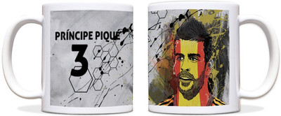 60% OFF on ShopMantra Gerard Piqu? Spain Football Black Ceramic Mug 300 ml