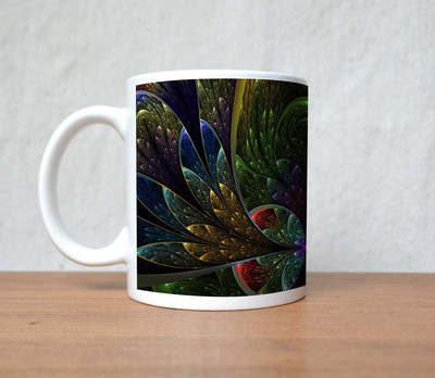 82% OFF on StyBuzz Cool Flower Abstract Coloufull Porcelain Mug 300 ml