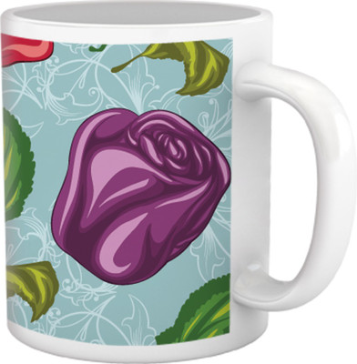 60% OFF on Tiedribbons Geometric Toned_Designed Floral Pattern_Light Shade Ceramic Mug 325 ml