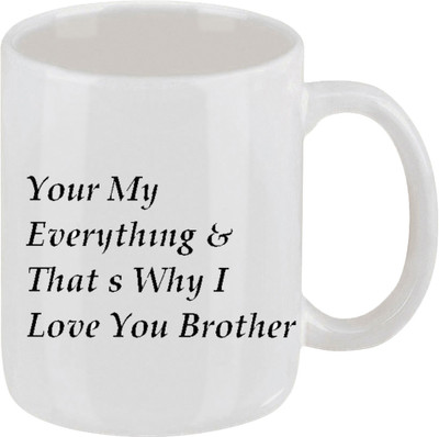 16% OFF on Ellicon 10 Love You Brother Ceramic Mug