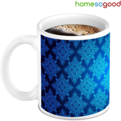 41% OFF on HomeSoGood Awesome Blue Square Pattern Ceramic Mug 280 ml 41% OFF on HomeSoGood Awesome Blue Square Pattern Ceramic Mug 280 ml