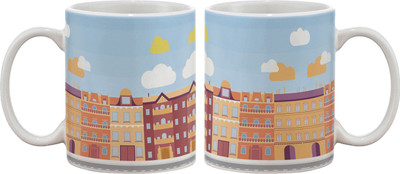 Artifa City Street Porcelain, Ceramic Mug 350 ml