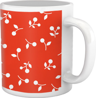 50% OFF on Tiedribbons Shy Shine_Geometric Multicolor_ Red Pattern Ceramic Mug 325 ml