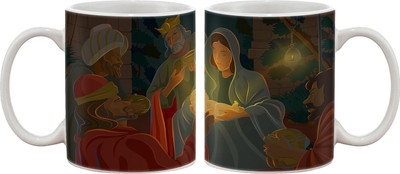 15% OFF on Artifa Jesus Christ Born Porcelain, Ceramic Mug 350 ml