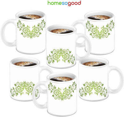 49% OFF on HomeSoGood Lovely Design on Coffee Ceramic Mug 280 ml, Pack of 6 49% OFF on HomeSoGood Lovely Design on Coffee Ceramic Mug 280 ml, Pack of 6