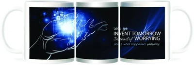 50% OFF on Refeel Gifts Lets Invent Tomorrow - Motivational Ceramic Mug 325 ml