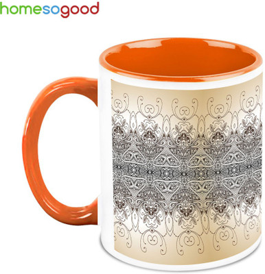 33% OFF on HomeSoGood Continuous Wall Painting Ceramic Mug 325 ml