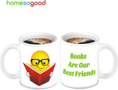 45% OFF on Homesogood Lovely Books Quotes Coffee Ceramic Mug 280 ml, Pack of 2 45% OFF on Homesogood Lovely Books Quotes Coffee Ceramic Mug 280 ml, Pack of 2