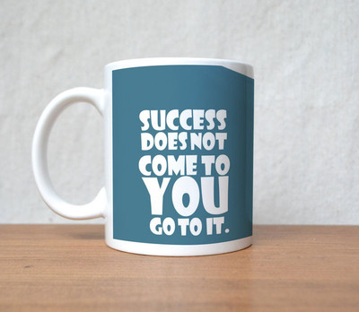 60% OFF on StyBuzz Success Does Not Come To U Porcelain Mug 300 ml