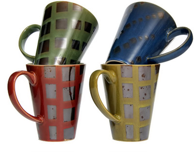 Devnow Stoneware HL287650 Ceramic Mug 280 ml, Pack of 4 Devnow Stoneware HL287650 Ceramic Mug 280 ml, Pack of 4