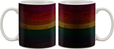 15% OFF on Artifa Colored Wooden Texture Porcelain, Ceramic Mug 350 ml 15% OFF on Artifa Colored Wooden Texture Porcelain, Ceramic Mug 350 ml