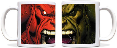 60% OFF on ShopMantra Hulk Wide Face Black Ceramic Mug 300 ml