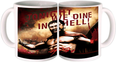 62% OFF on Shopkeeda Tonigt We Dine In Hell Ceramic Mug 350 ml