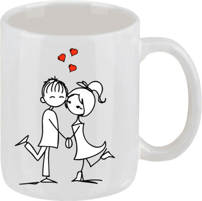 16% OFF on Ellicon 18 Love Couple Ceramic Mug