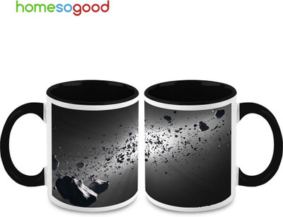 37% OFF on HomeSoGood A Belt Of Asteroids Ceramic Mug 325 ml, Pack of 2