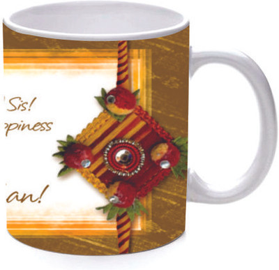45% OFF on Printland Gift Raksha Bandhan Ceramic Mug